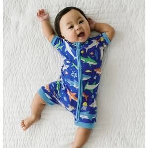 NIB/NWT Little Sleepies Rad Reef Bamboo Shorty Zippy Sizes 12-18, 18-24, and 2T